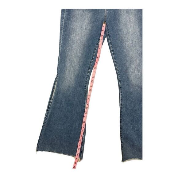 Articles of Society High Waist Wide Leg Split Hem Blue Jeans Size 13 Stretch EUC - Picture 2 of 7